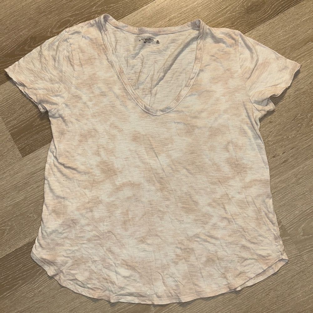 Abercrombie and Fitch V Neck Tie Dye T Shirt